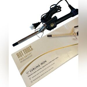 Hot Tools Pro Artist 1/2" Curling Iron: Black & Gold